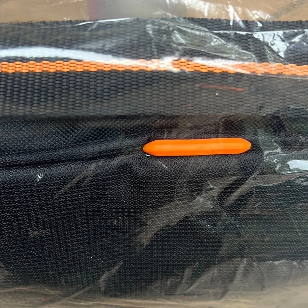 Solo Black and Orange Laptop Bag Professional Design
